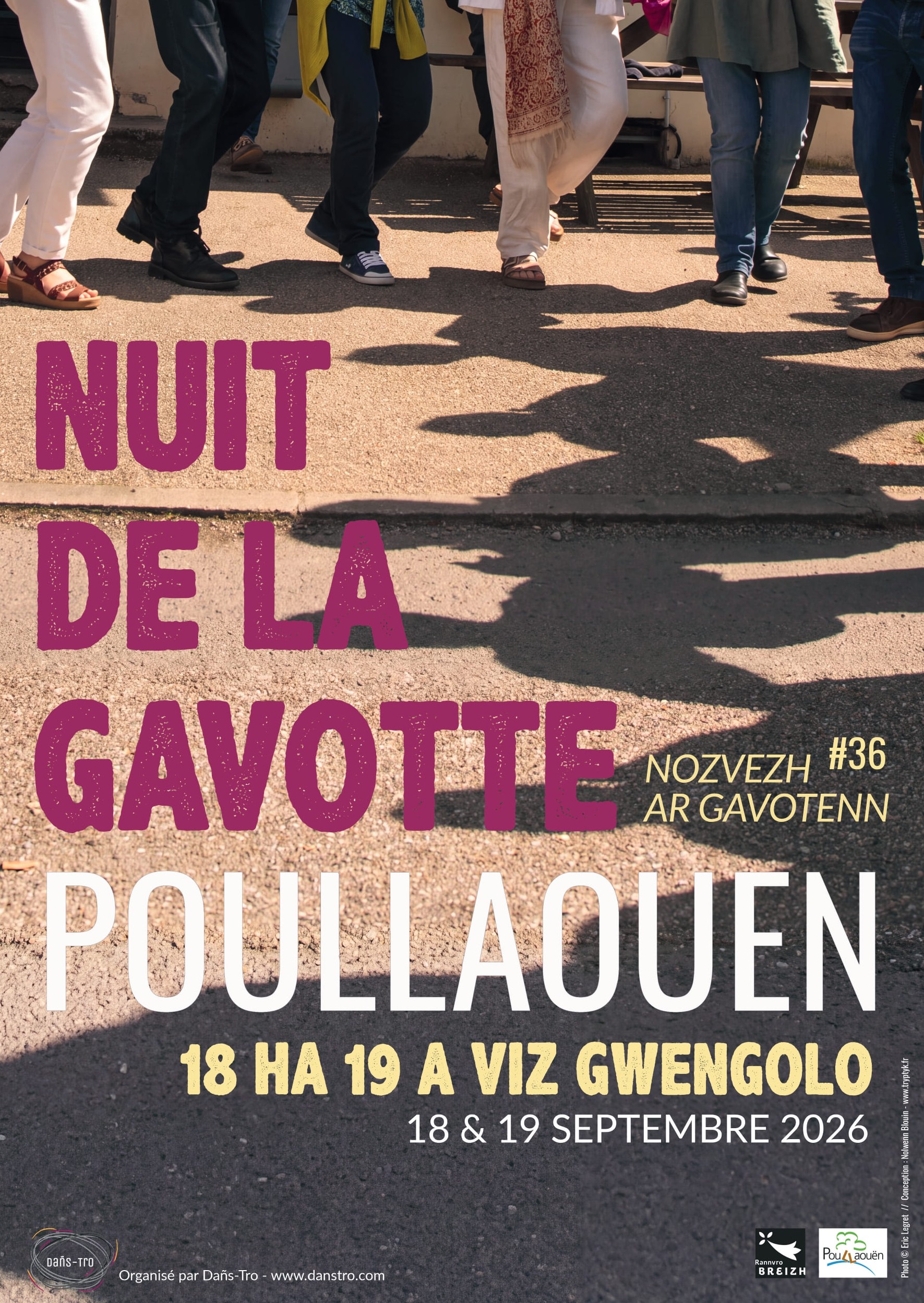 Affiche Nuit de la Gavotte #36 — Nozvezh ar Gavotenn, 18 & 19 septembre 2026, Poullaouen